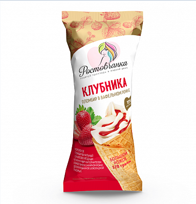 Пломбир с клубникой, ТМ "Ростовчанка"