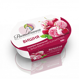 Пломбир ванильный с вишней в лотке, ТМ «Ростовчанка»